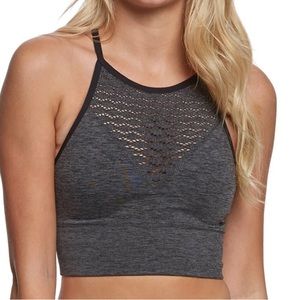 Betsy Johnson Mesh Racerfront Extended Seamless Yoga Sports Bra,XSRemovable pads